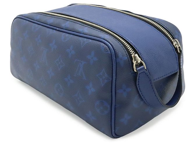 Clutch Louis Vuitton Taigarama Dopp Kit Blu - vista 2