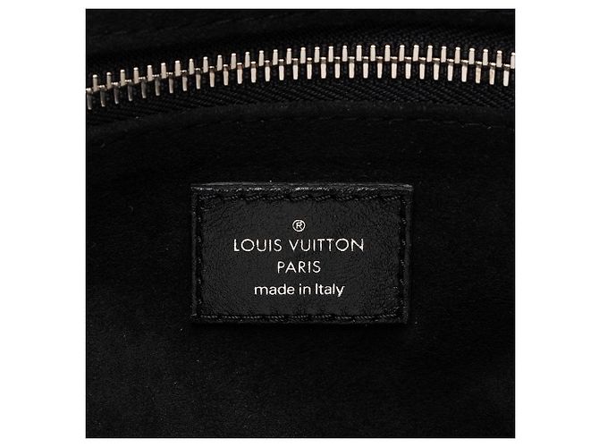 Borsa a Spalla Louis Vuitton Lambskin CarryAll Vibe MM Nero - vista 7