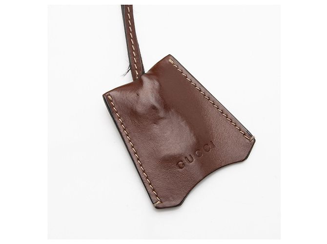 Piccola borsa a tracolla Gucci GG Supreme Padlock Marrone Beige - vista 10