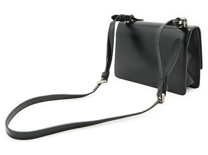 Prada 2WAY Schultertasche aus Lackleder Schwarz - Ansicht 2