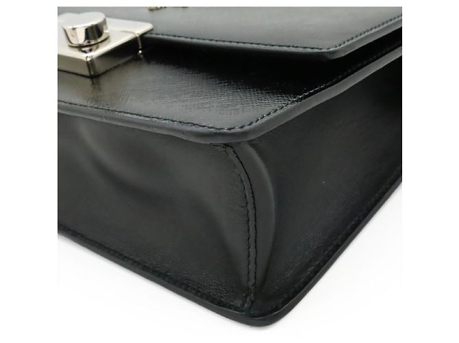 Prada 2WAY Schultertasche aus Lackleder Schwarz - Ansicht 3