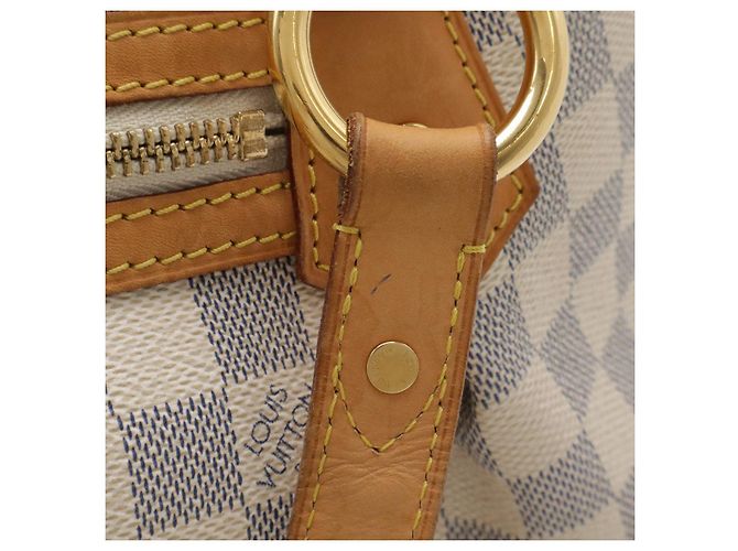 Borsa Tote Louis Vuitton Damier Azur Evora MM Marrone Beige - vista 6