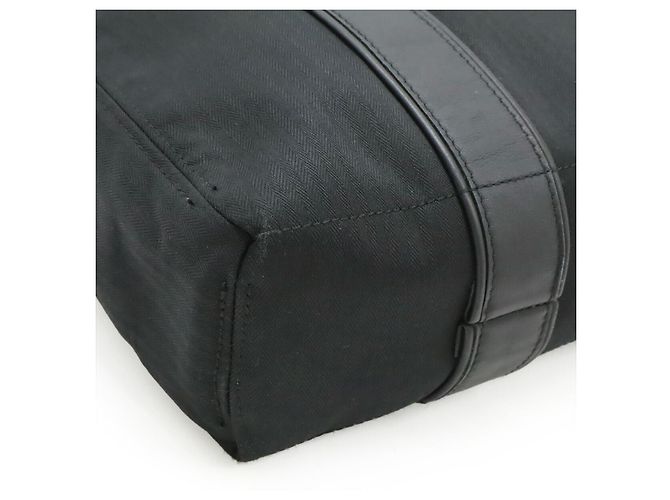 Hermès Borsa Tote Hermes Acapulco MM in tela e pelle nera Nero - vista 3