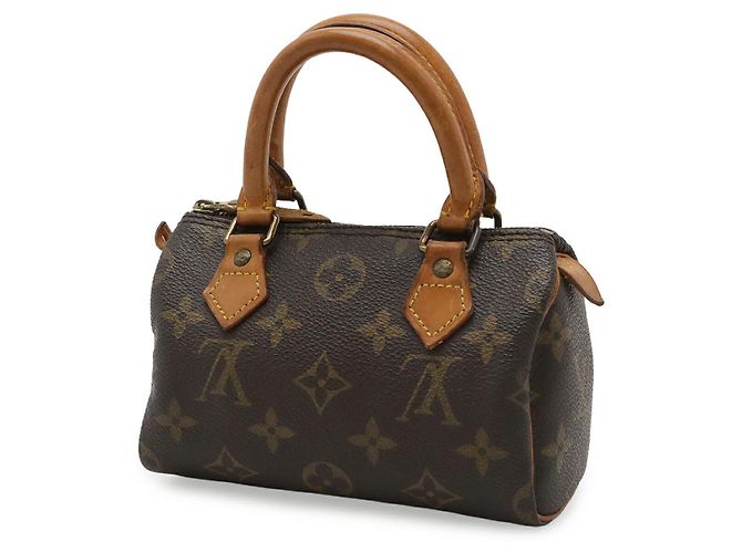 Borsa Louis Vuitton Monogram Mini Speedy Marrone - vista 2