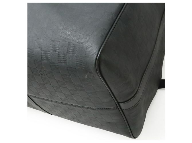 Borsa Louis Vuitton Damier Infini Keepall Bandouliere 55 Nero - vista 3