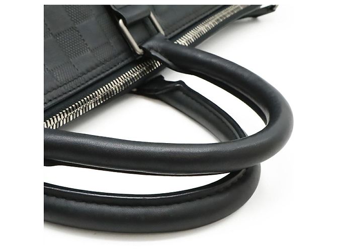 Borsa Louis Vuitton Damier Infini Keepall Bandouliere 55 Nero - vista 4