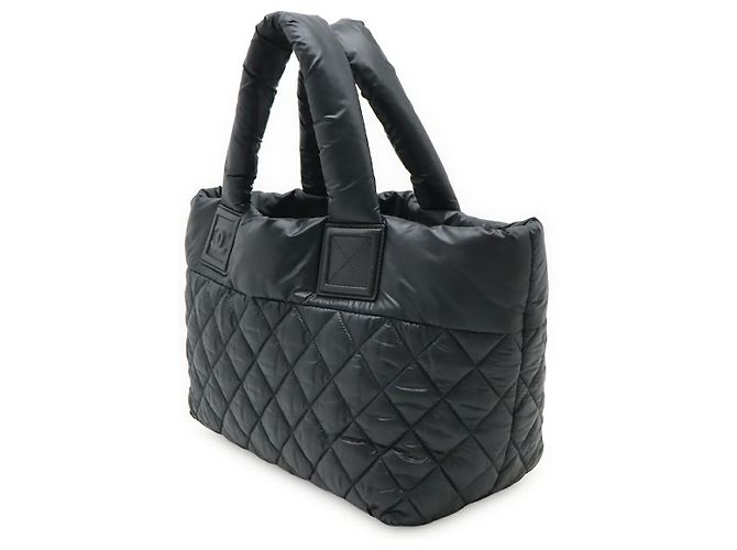 Tote Chanel Coco Cocoon Small in Nylon e Pelle Nero - vista 2