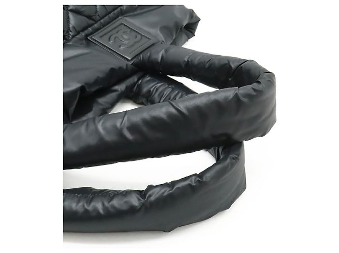 Tote Chanel Coco Cocoon Small in Nylon e Pelle Nero - vista 4