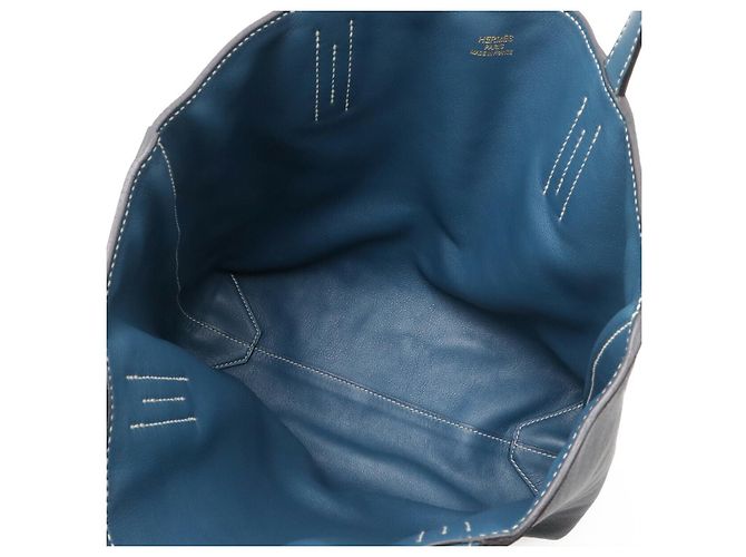 Hermès Borsa Tote Reversibile Hermes Double Sens 28 Blu - vista 5
