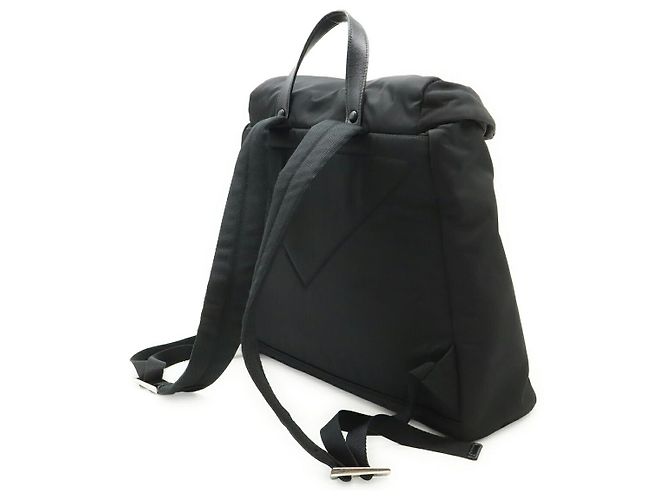 Prada Re-Nylon Lederrucksack Schwarz - Ansicht 2