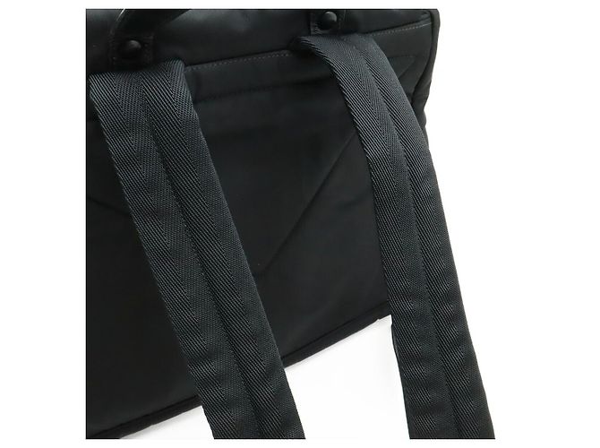 Prada Re-Nylon Lederrucksack Schwarz - Ansicht 5