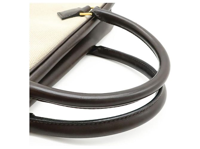 Hermès Valigetta Hermes Plume Dog 38 Leather Marrone - vista 4