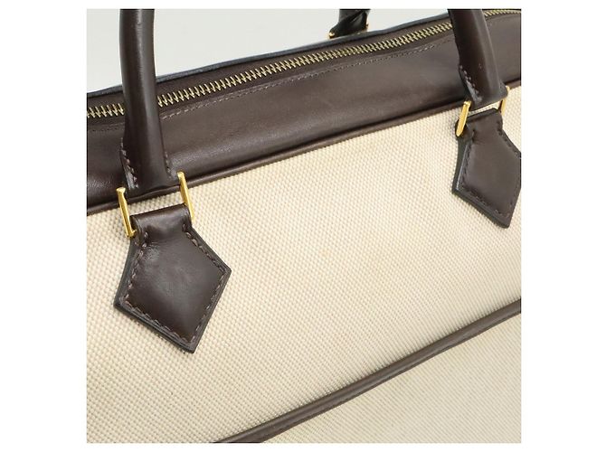 Hermès Valigetta Hermes Plume Dog 38 Leather Marrone - vista 8