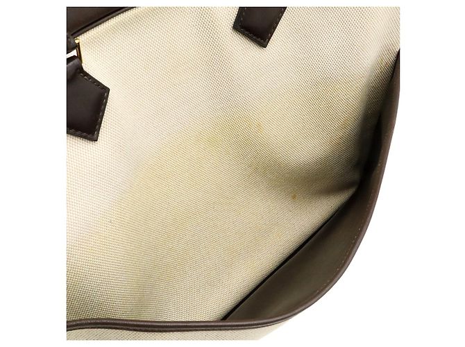 Hermès Valigetta Hermes Plume Dog 38 Leather Marrone - vista 9