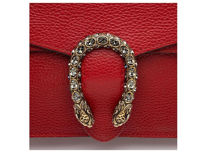 Bolso de hombro Dionysus Medium de cuero y cristal Gucci Roja - vista 10