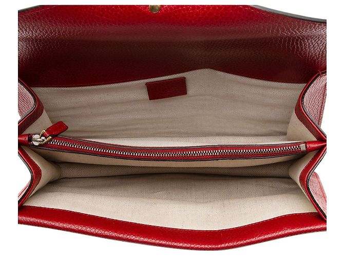 Bolso de hombro Dionysus Medium de cuero y cristal Gucci Roja - vista 7
