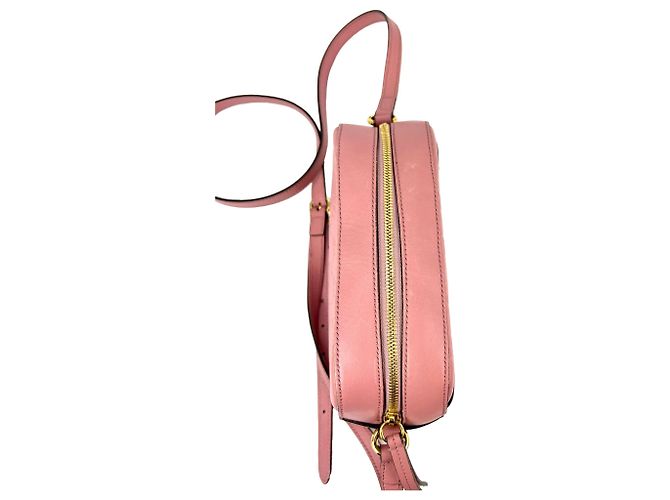 Borsa a tracolla Gucci Guccissima Camera in pelle rosa - vista 9