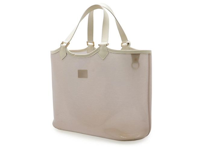 Borsa Tote Louis Vuitton Epi Plage Lagoon Bay Bianco - vista 2