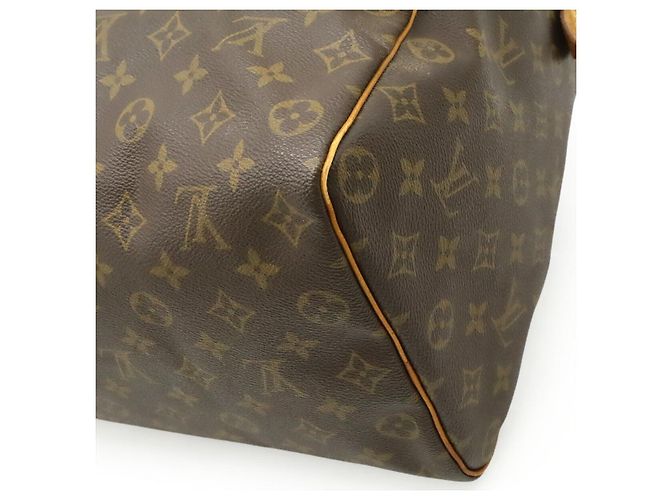 Borsa Louis Vuitton Monogram Speedy 35 Marrone - vista 3