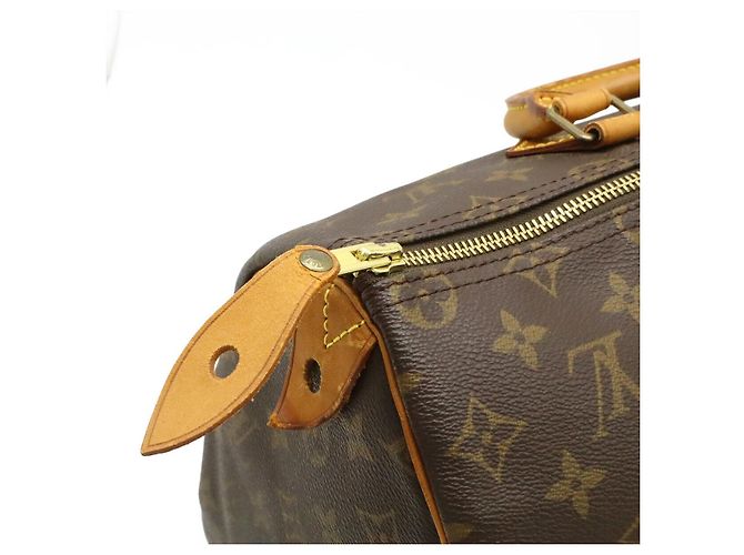 Borsa Louis Vuitton Monogram Speedy 35 Marrone - vista 5