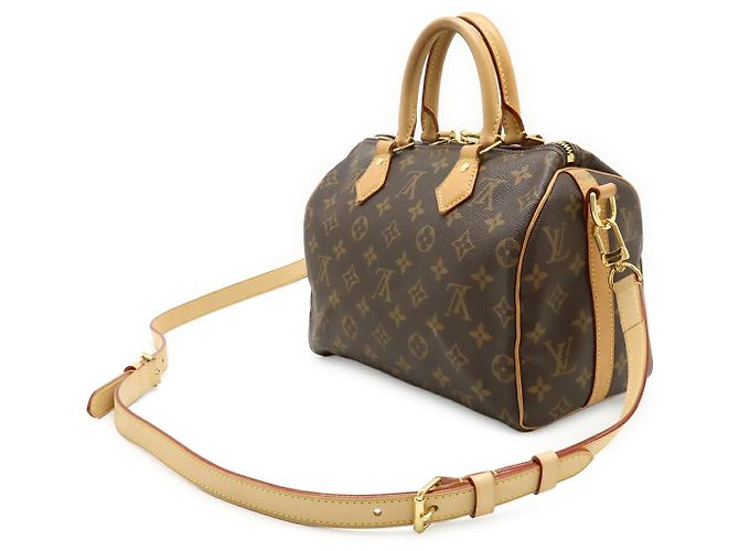 Borsa Louis Vuitton Monogram Speedy Bandouliere 25 Marrone - vista 2