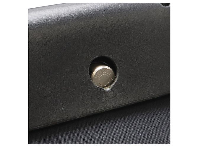 Hermès Hermes Toile Officier Leather Herbag MM Nero - vista 6