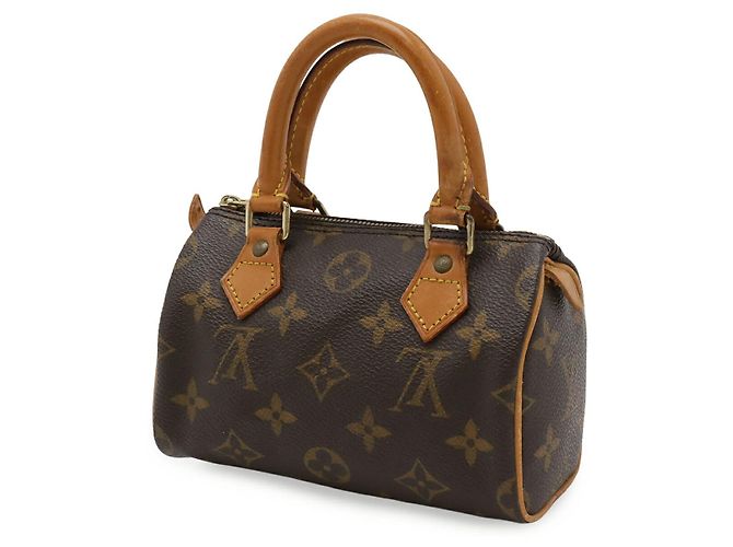 Borsa Louis Vuitton Monogram Mini Speedy Marrone - vista 2