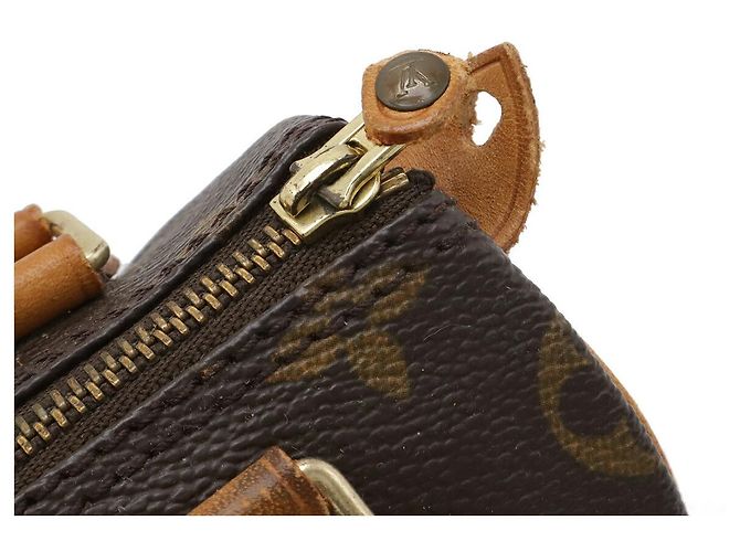 Borsa Louis Vuitton Monogram Mini Speedy Marrone - vista 4