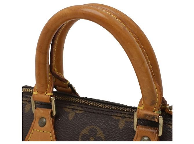 Borsa Louis Vuitton Monogram Mini Speedy Marrone - vista 5