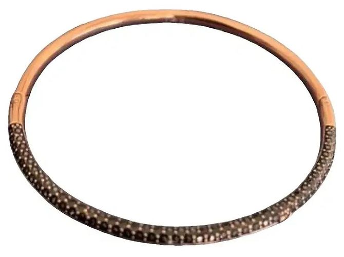 Swarovski Bracciale Rigido Sparkling Dance - Oro Rosa e Cristalli Neri Nero - vista 2