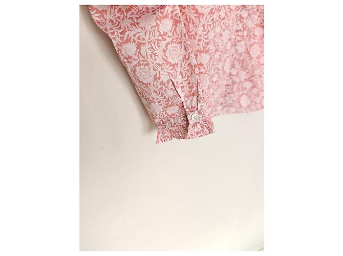 Sézane Bluse mit Blumenmuster in Rosa und Weiß Pink - Ansicht 5