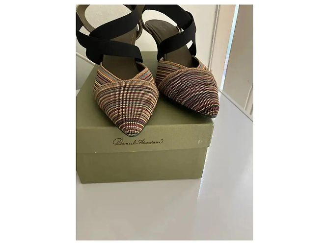 Autre Marque Daniele Ancarani Slingback-Pumps Multicolour Braun Schwarz Mehrfarben - Ansicht 2