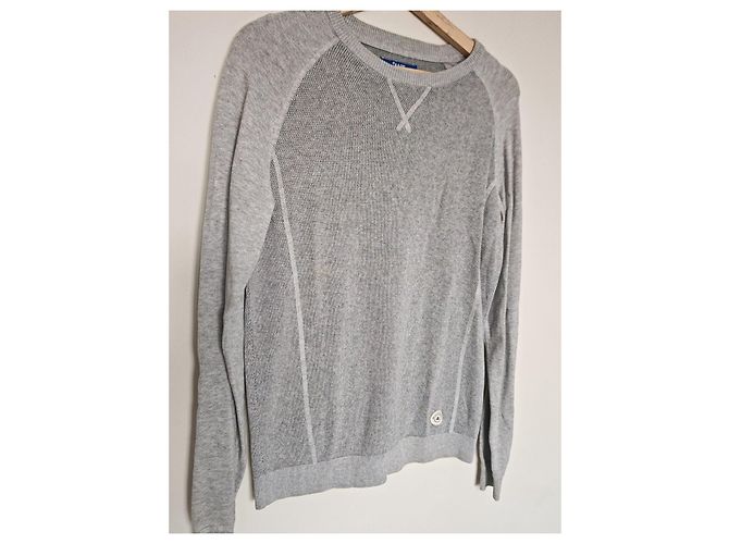 Autre Marque Jersey Jules de algodón gris textura gofre - vista 2