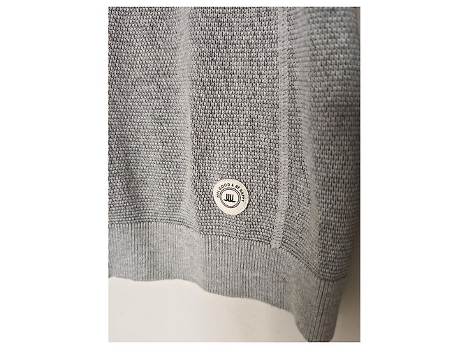 Autre Marque Jersey Jules de algodón gris textura gofre - vista 4