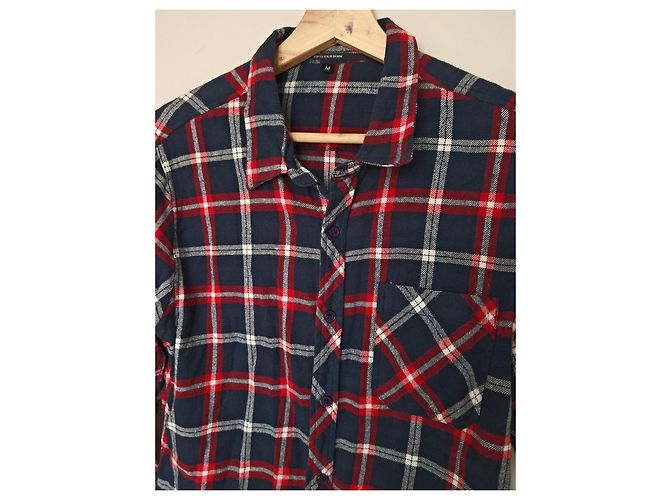 Autre Marque Camicia a quadri FIFTYFOUR DENIM da uomo - Blu/Rosso/Bianco - vista 2