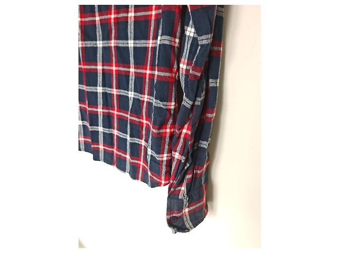 Autre Marque Camicia a quadri FIFTYFOUR DENIM da uomo - Blu/Rosso/Bianco - vista 7