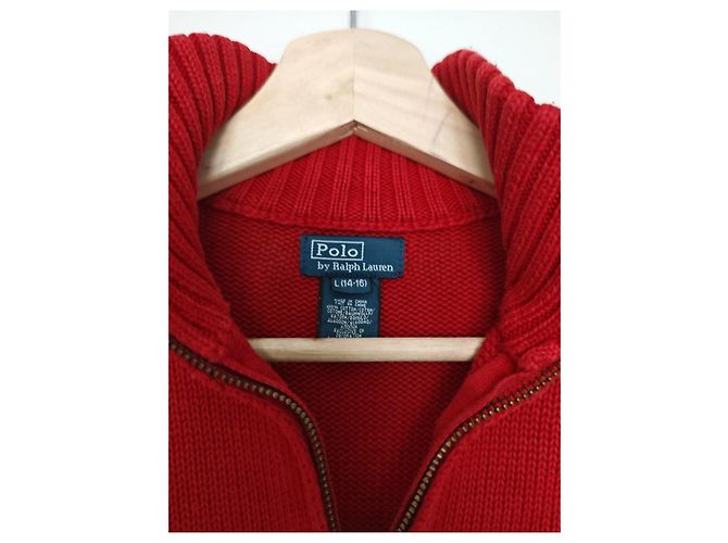 Polo Ralph Lauren 1/4 Zip Pullover - Rot/Schwarz Blau - Ansicht 10