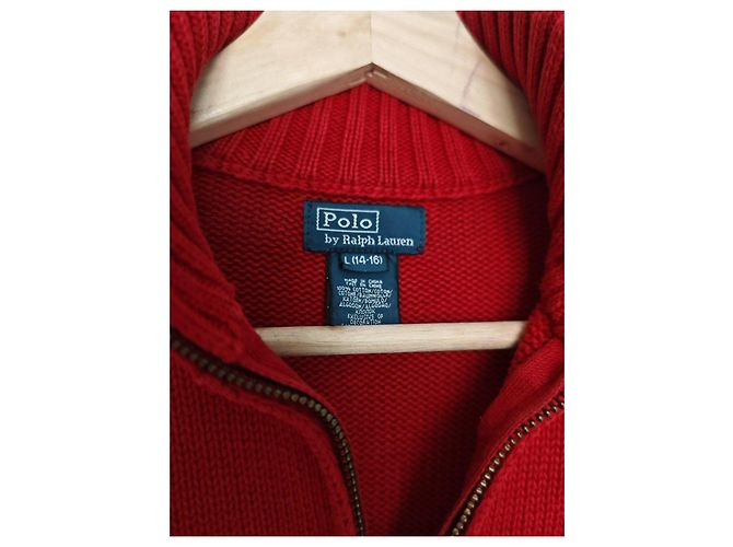 Polo Ralph Lauren 1/4 Zip Pullover - Rot/Schwarz Blau - Ansicht 11