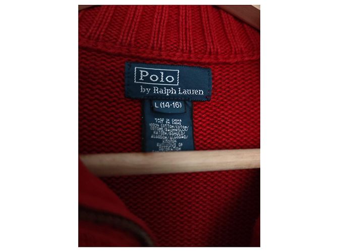 Polo Ralph Lauren 1/4 Zip Pullover - Rot/Schwarz Blau - Ansicht 12