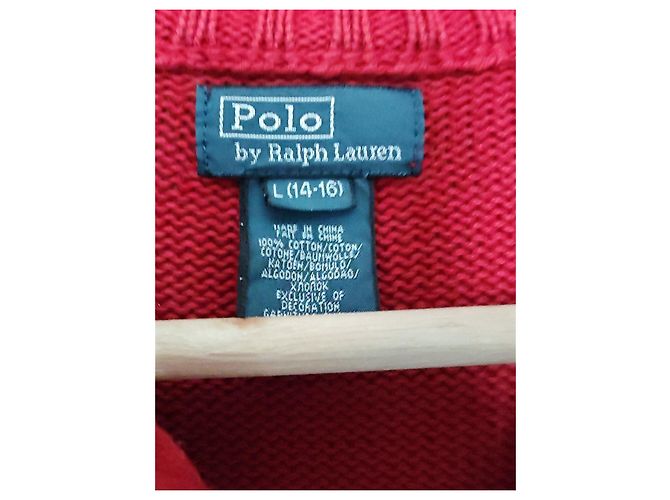 Polo Ralph Lauren 1/4 Zip Pullover - Rot/Schwarz Blau - Ansicht 13