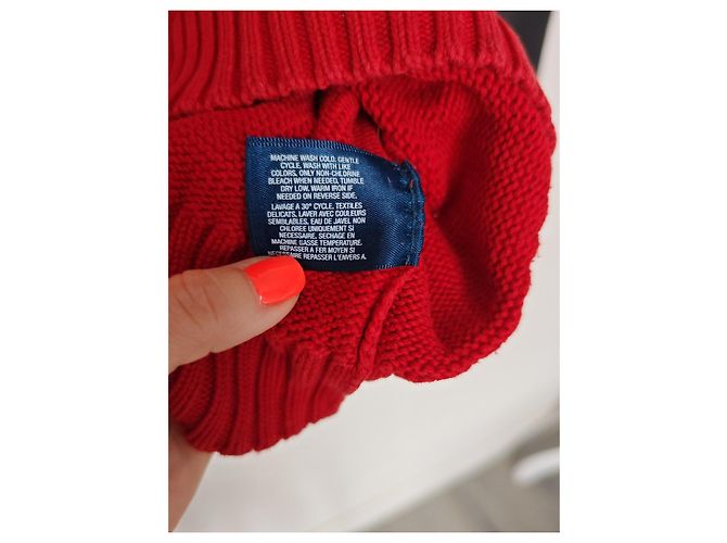 Polo Ralph Lauren 1/4 Zip Pullover - Rot/Schwarz Blau - Ansicht 14