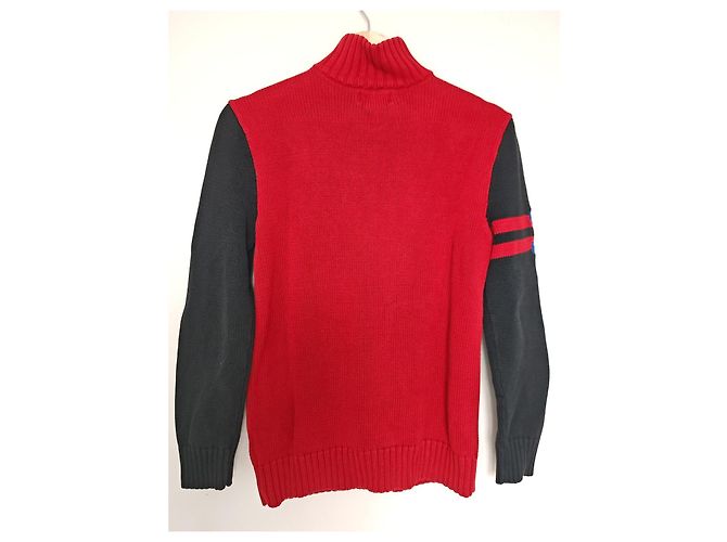 Polo Ralph Lauren 1/4 Zip Pullover - Rot/Schwarz Blau - Ansicht 8