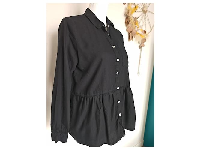 Ba&sh Camicia Nera con Volant Nero - vista 16
