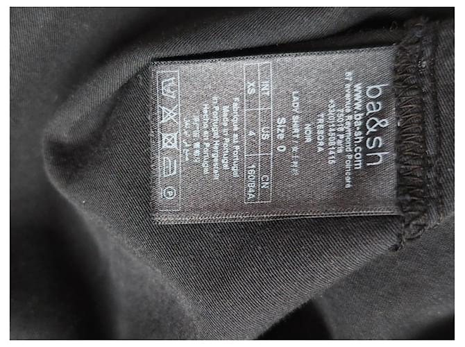 Ba&sh Camicia Nera con Volant Nero - vista 18