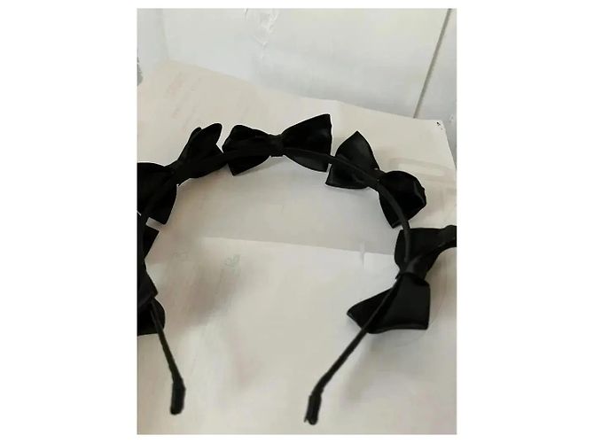 Autre Marque Sister Jane Cerchietto con fiocchi in raso nero - vista 7