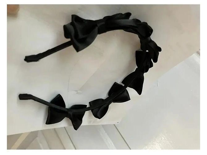 Autre Marque Sister Jane Cerchietto con fiocchi in raso nero - vista 8
