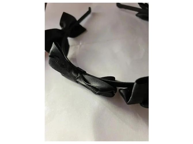 Autre Marque Sister Jane Cerchietto con fiocchi in raso nero - vista 9