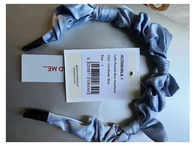 Autre Marque Sister Jane Cerchietto Lotte Ruched Bow - Cornflower Blue Blu chiaro - vista 6