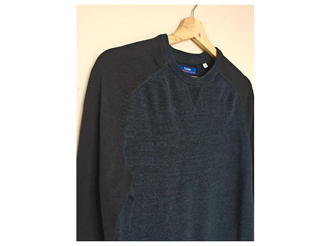 Autre Marque Jules marineblauer Baumwollpullover mit Ellbogen-Patches Dunkelblau - Ansicht 11