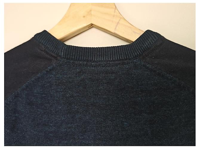 Autre Marque Jules marineblauer Baumwollpullover mit Ellbogen-Patches Dunkelblau - Ansicht 7